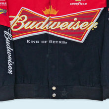 Lade das Bild in den Galerie-Viewer, Nascar x Jeff Hamilton Jacke Budweiser King of Beers, rot, M
