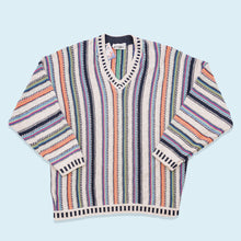 Lade das Bild in den Galerie-Viewer, Carlo Colucci Strickpullover 90er Made in Germany, mehrfarbig, L/XL

