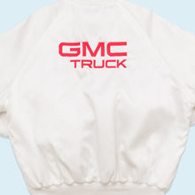Lade das Bild in den Galerie-Viewer, West Ark Satin-Jacke GMC Truck Made in the USA 90er, weiß, L/XL

