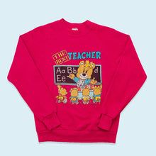 Lade das Bild in den Galerie-Viewer, Jerzees Sweatshirt &quot;The Best Teacher&quot; 1990 Made in the USA, pink, S/M
