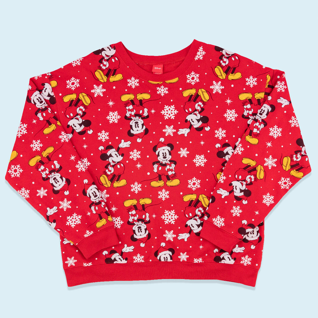 Disney Sweatshirt Mickey Christmas, rot, M/L