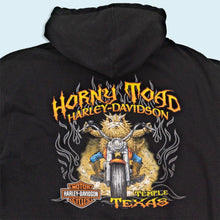 Lade das Bild in den Galerie-Viewer, Harley Davidson Zip Hoodie "Horny Toad Temple Texas" 2011, schwarz, L
