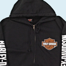 Lade das Bild in den Galerie-Viewer, Harley Davidson Zip Hoodie "Horny Toad Temple Texas" 2011, schwarz, L
