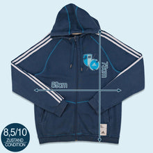 Lade das Bild in den Galerie-Viewer, Adidas Zip Hoodie 2011, blau, L/XL
