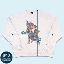 Lade das Bild in den Galerie-Viewer, Butter x Champion Sweatshirt &quot;Dogs&quot;, grau, XL breit
