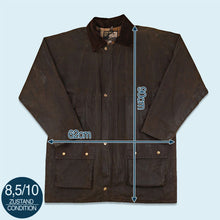 Lade das Bild in den Galerie-Viewer, Kentlin Wachsjacke 90er Made in Britan, braun, XXL
