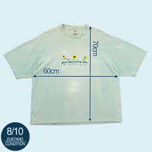 Lade das Bild in den Galerie-Viewer, Oneita Color Wear T-Shirt "Wisconsin cropped" 90er Made in the USA single stitch, grün/grau, L breit
