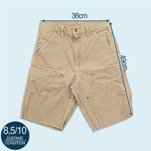 Lade das Bild in den Galerie-Viewer, Carhartt Shorts "double Knee Carpenter abgeschnitten" 90er Made in the USA, grau, 28
