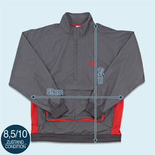Lade das Bild in den Galerie-Viewer, Adidas Quarter Zip Trainingsjacke &quot;fleece lined&quot; 2002 grau, XL
