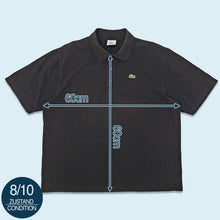 Lade das Bild in den Galerie-Viewer, Lacoste Poloshirt, schwarz, XL breit
