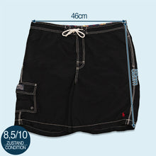 Lade das Bild in den Galerie-Viewer, Polo Ralph Lauren Badehose 90er, schwarz, XL
