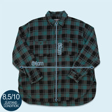 Lade das Bild in den Galerie-Viewer, Champion Hemd &quot;fleece&quot; 70er, blau/grau, L/XL
