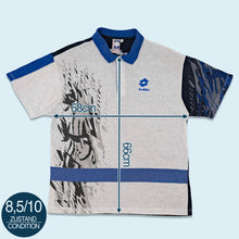 Lade das Bild in den Galerie-Viewer, Lotto Polo &quot;for Boris Becker&quot; 90er, grau/blau, L/XL
