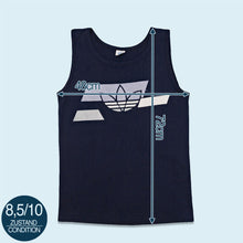Lade das Bild in den Galerie-Viewer, Adidas Tanktop &quot;trefoil&quot; 80er/90er single stitch Made in the USA, blau, L schmal

