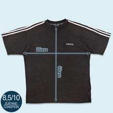 Lade das Bild in den Galerie-Viewer, Adidas T-Shirt 90er, schwarz faded, L
