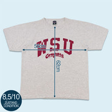 Lade das Bild in den Galerie-Viewer, MV Sports T-Shirt &quot;Washington State University Cougars&quot; 90er single stitch Made in the USA, grau, L
