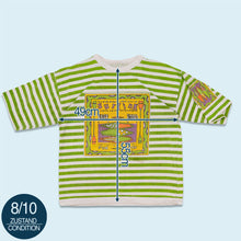 Lade das Bild in den Galerie-Viewer, T-Shirt &quot;Surfing&quot; 90er, grün/weiß, S/M
