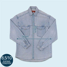 Lade das Bild in den Galerie-Viewer, Embargo Hemd &quot;Pearl Snap&quot; 90er Made in Italy, blau, XL
