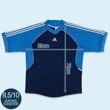 Lade das Bild in den Galerie-Viewer, Adidas Equipment Trikot 90er Made in England, blau, L
