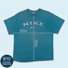 Lade das Bild in den Galerie-Viewer, Nike T-Shirt &quot;spellout&quot; 90er, blau, L/XL
