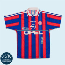 Lade das Bild in den Galerie-Viewer, Adidas Trikot &quot;FC Bayern München&quot; 1995-97 Made in England, blau/rot, S/M
