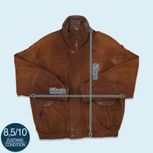 Lade das Bild in den Galerie-Viewer, Ultsch Jacke &quot;echtes Leder&quot; mit Schulterpolstern 80er/90er, braun, L/XL
