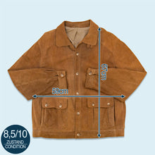 Lade das Bild in den Galerie-Viewer, Souverän Jacke &quot;suede&quot; 80er/90er, braun, L

