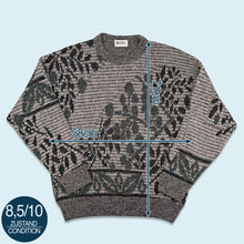 Lade das Bild in den Galerie-Viewer, Hugo Boss Strickpullover 90er Made in Italy, grau, L

