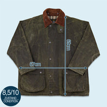 Lade das Bild in den Galerie-Viewer, MC Orvis Wachsjacke Made in England, grün, L
