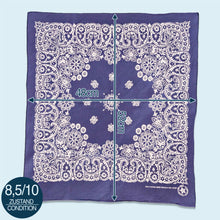 Lade das Bild in den Galerie-Viewer, Bandana &quot;paisley&quot; 80er/90er Made in the USA 100% Cotton, blau
