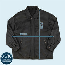 Lade das Bild in den Galerie-Viewer, Jacke &quot;echtes Leder&quot; 90er, schwarz, XL
