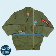 Lade das Bild in den Galerie-Viewer, Alpha Industries Jacke &quot;dünn&quot; MA-1, grün, M
