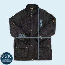 Lade das Bild in den Galerie-Viewer, Adidas Mantel &quot;Olympia St. Moritz 1948&quot; echtes Leder Made in Turkey 80er/90er, schwarz, XL
