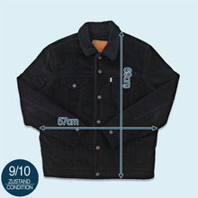 Lade das Bild in den Galerie-Viewer, Levi&#39;s Jacke &quot;cord sherpa lined&quot;, schwarz, L
