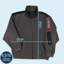 Lade das Bild in den Galerie-Viewer, Adidas Polartech Fleece Jacke &quot;One World&quot; 90er Made in Tunisia, grau, L
