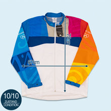 Lade das Bild in den Galerie-Viewer, Adidas Trainigsjacke dünn &quot;Athen Olympia&quot; 2004, weiß/blau, XL
