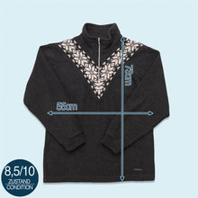 Lade das Bild in den Galerie-Viewer, Nordland Quarter Zip Fleece Made in Italy, grau, XL Damen
