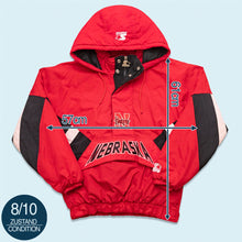 Lade das Bild in den Galerie-Viewer, Starter Schlupfjacke "Nebraska Cornhuskers" 90er, rot, S/M
