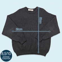 Lade das Bild in den Galerie-Viewer, Ives Gerard Strickpullover 90er Made in Italy, grau, L/XL
