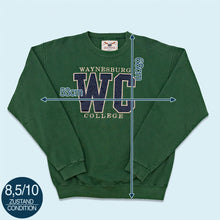 Lade das Bild in den Galerie-Viewer, Oarsman Sweatshirt "Waynesburg College" Made in the USA, grün, M

