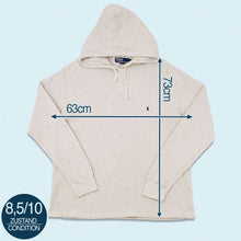 Lade das Bild in den Galerie-Viewer, Polo Ralph Lauren Hoodie dünn "waffle" 90er/00er, grau/beige, XL
