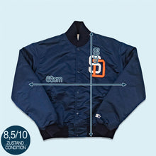 Lade das Bild in den Galerie-Viewer, Starter Jacke "San Diego Padres" 80er/90er Made in the USA, blau, L
