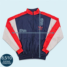 Lade das Bild in den Galerie-Viewer, Adidas Trainingsjacke 80er, rot/blau, M
