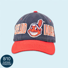 Lade das Bild in den Galerie-Viewer, Starter Mütze "Cleveland Indians" 90er 100% Wool Tri Power Construction made in Korea, blau, Einheitsgröße
