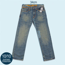 Lade das Bild in den Galerie-Viewer, Fox Denim Hose "Boys bad brain jeans sample" 00er DS, blau, 26/26
