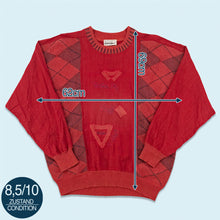 Lade das Bild in den Galerie-Viewer, Carlo Colucci Sweatshirt 90er made in Germany, rot, L breit
