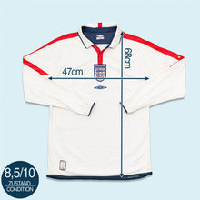 Lade das Bild in den Galerie-Viewer, Umbro Trikot langarm "England Nationalmannschaft" 2003-2005, weiß, S
