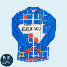 Lade das Bild in den Galerie-Viewer, Brügelmann x Colnago Fahrradtrikot dicker Stoff 80er/90er Made in Italy, blau, L/XL schmal
