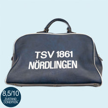 Lade das Bild in den Galerie-Viewer, Sporttasche "Möbel Höhn x TSV Nördlingen" 70er/80er, blau/schwarz
