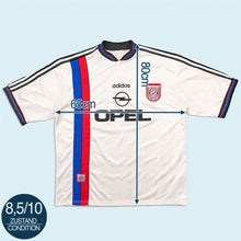 Lade das Bild in den Galerie-Viewer, Adidas Trikot "FC Bayern München" 1996-98 Made in Portugal, weiß/grau, XXL
